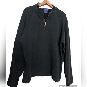 PENDLETON‎ Men's Lambswool Blend Sweater Large Hunter Green